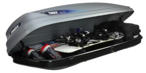 střešní boxy Thule pacific 700 otevřený s vybavením