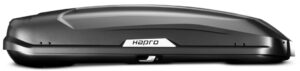 střešní boxy Hapro Trivor 640 2 v černé barvě pohled zboku